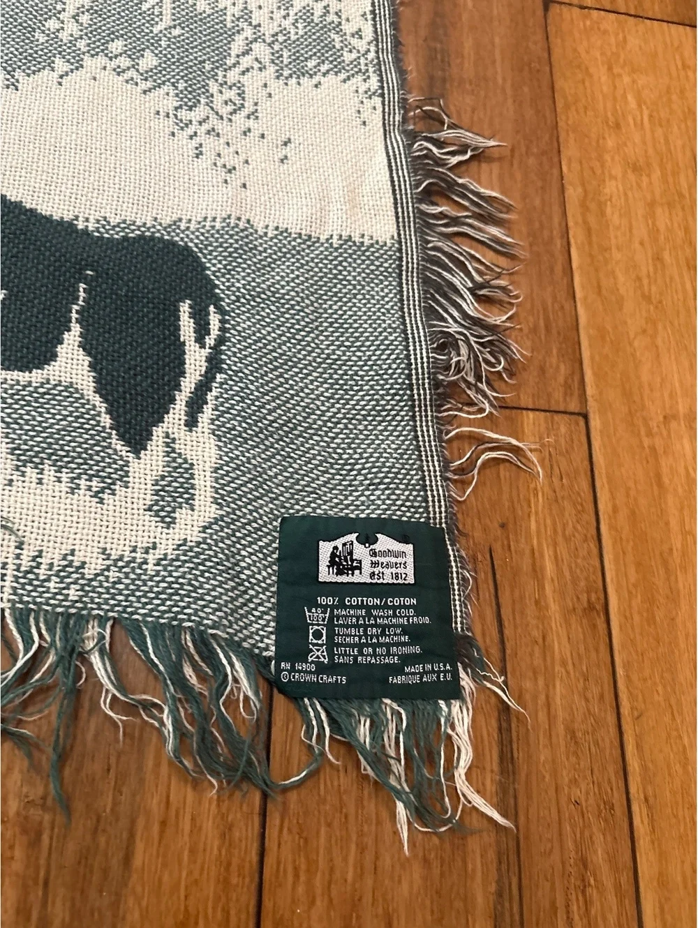 Vtg Goodwin Weavers Psalm 23 Woven Wall Hanging Tapestry Shepherd Sheep Design